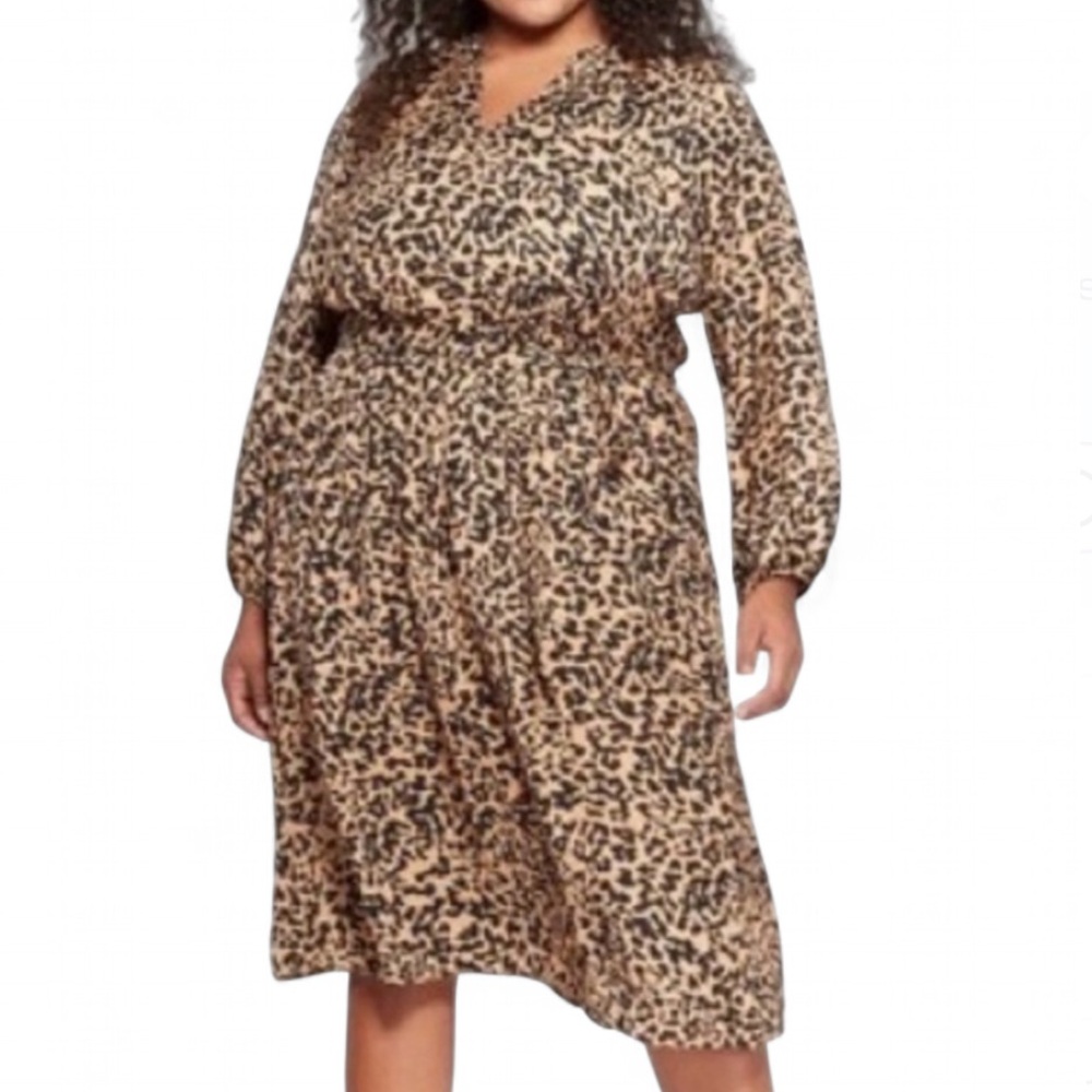 Ava & Viv long sleeve midi dress, Size 3X
